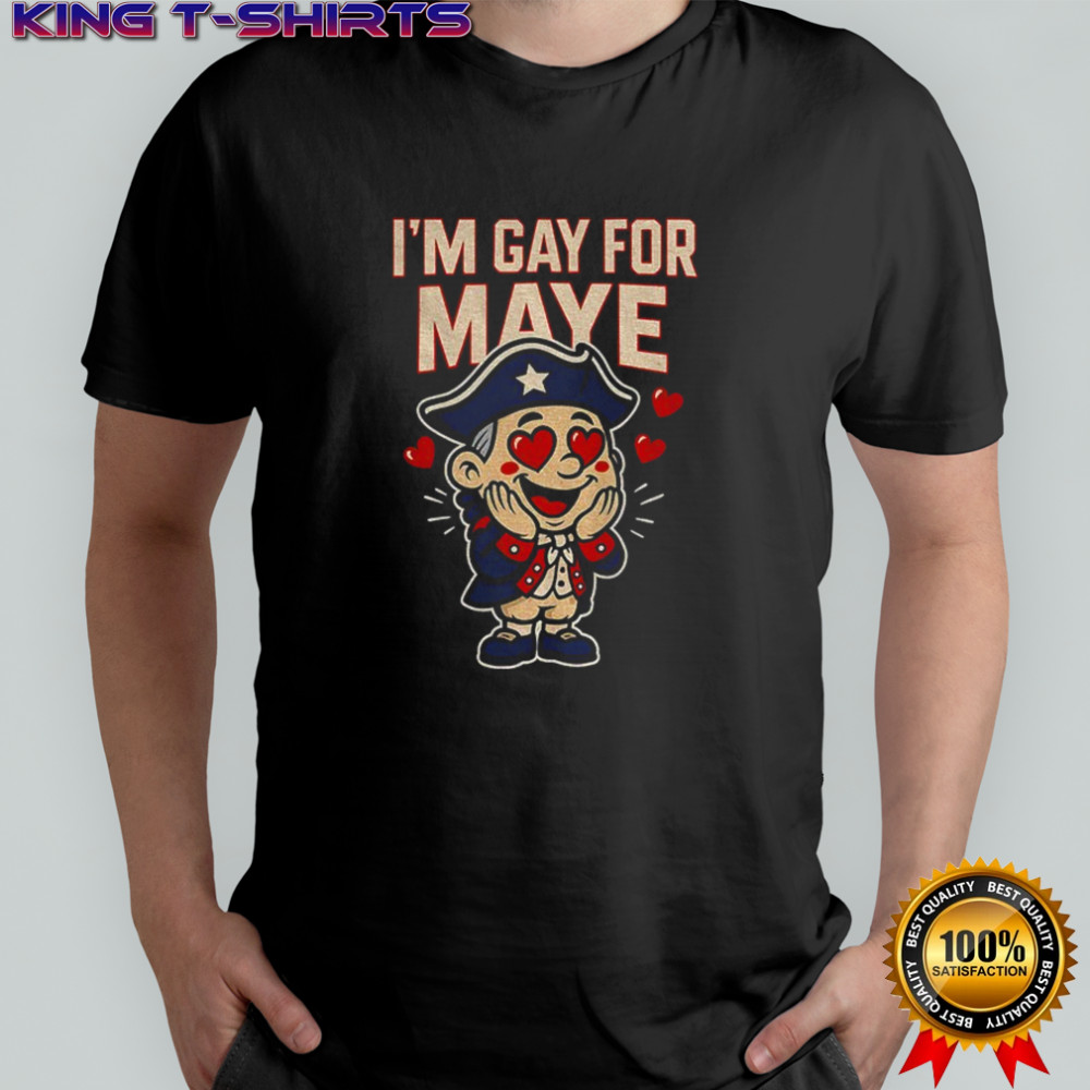Drake Maye New England Patriots NFL Football I’m gay for Maye cartoon shirt