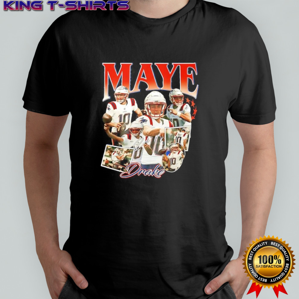 Drake Maye New England Patriots signature picture shirt
