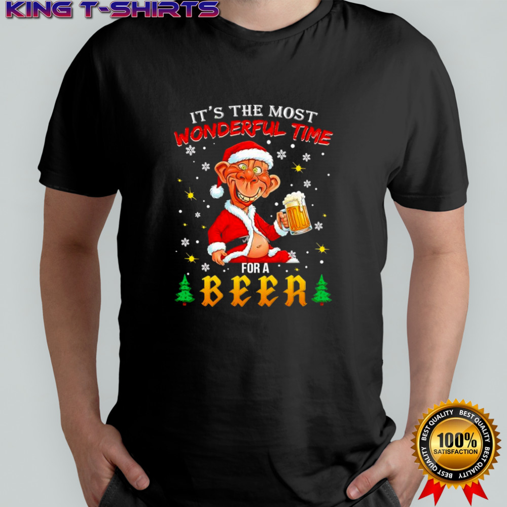 Drunken Santa Claus it’s the most wonderful time for a beer shirt