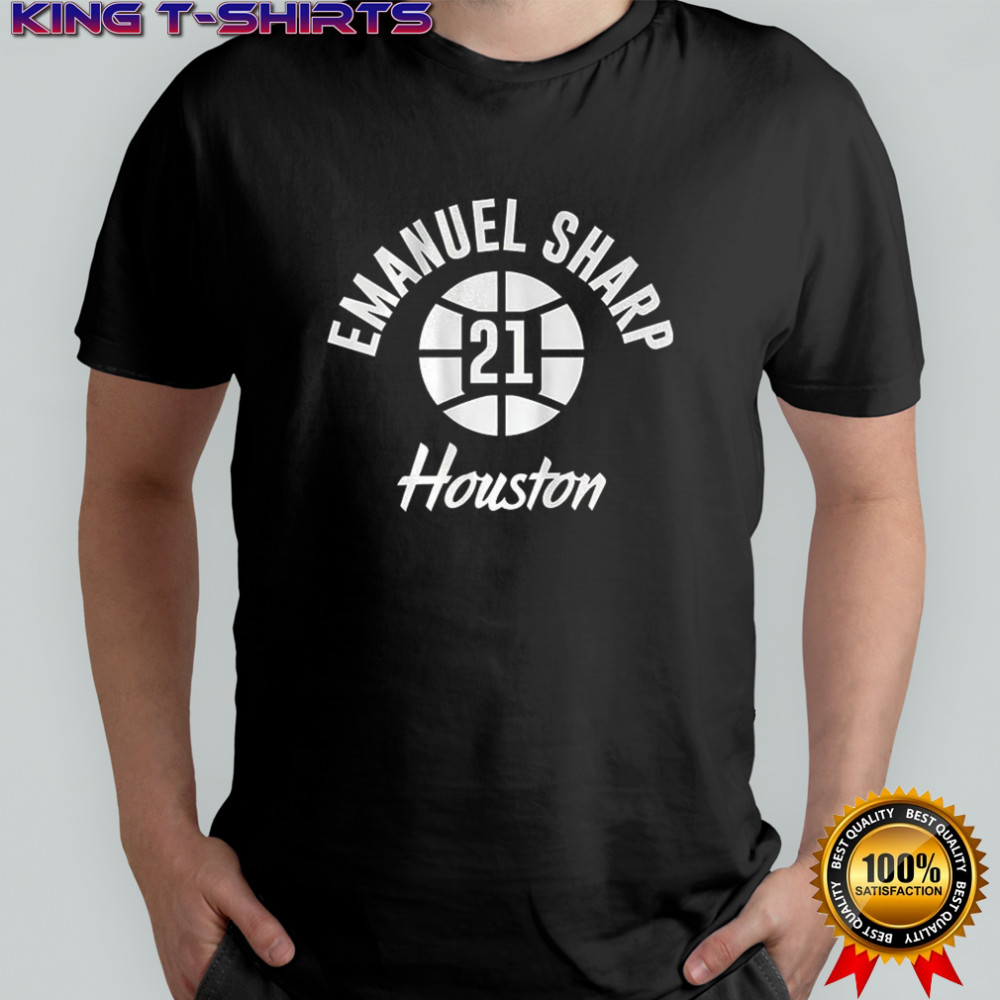 Emanuel Sharp Houston Cougars basketball name number 21 ball shirt