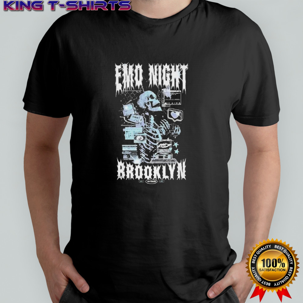 Emo Night Brooklyn Computer Skeleton T-shirt