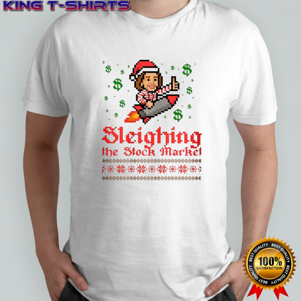 End of an Error sleighing the stock market pixcel ugly Christmas shirt