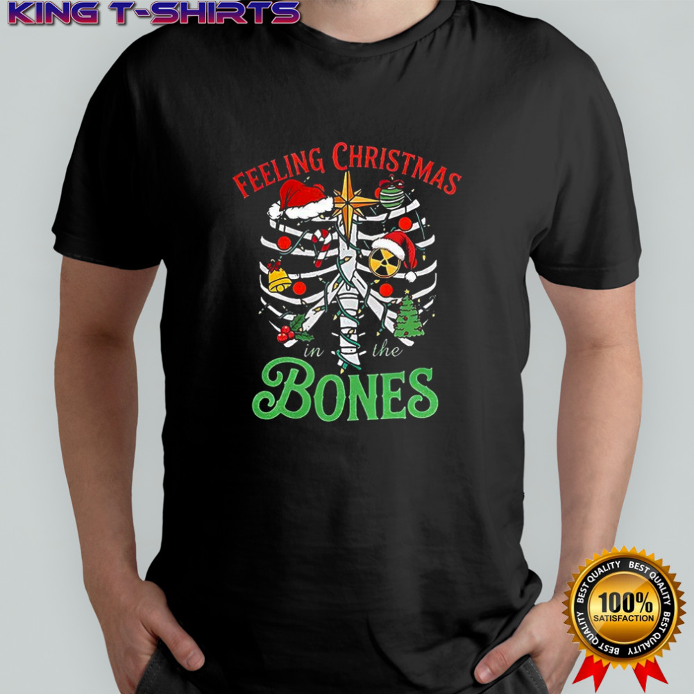 Feeling Christmas in the bones ribcage shirt