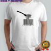 Fork twisting spaghetti barcodes shirt