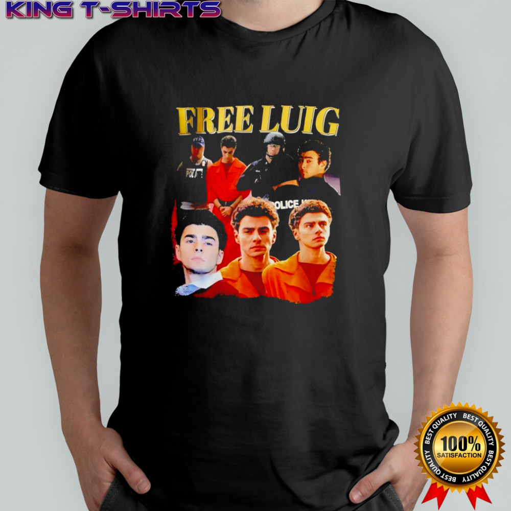 Free Luigi mugshot shirt