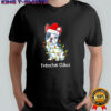 French Bulldog Santa hat & Christmas lights Frenchie Claus shirt