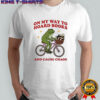 Frog Riding Bicycle On Way To Hoard Books And Cause Chaos Shirt