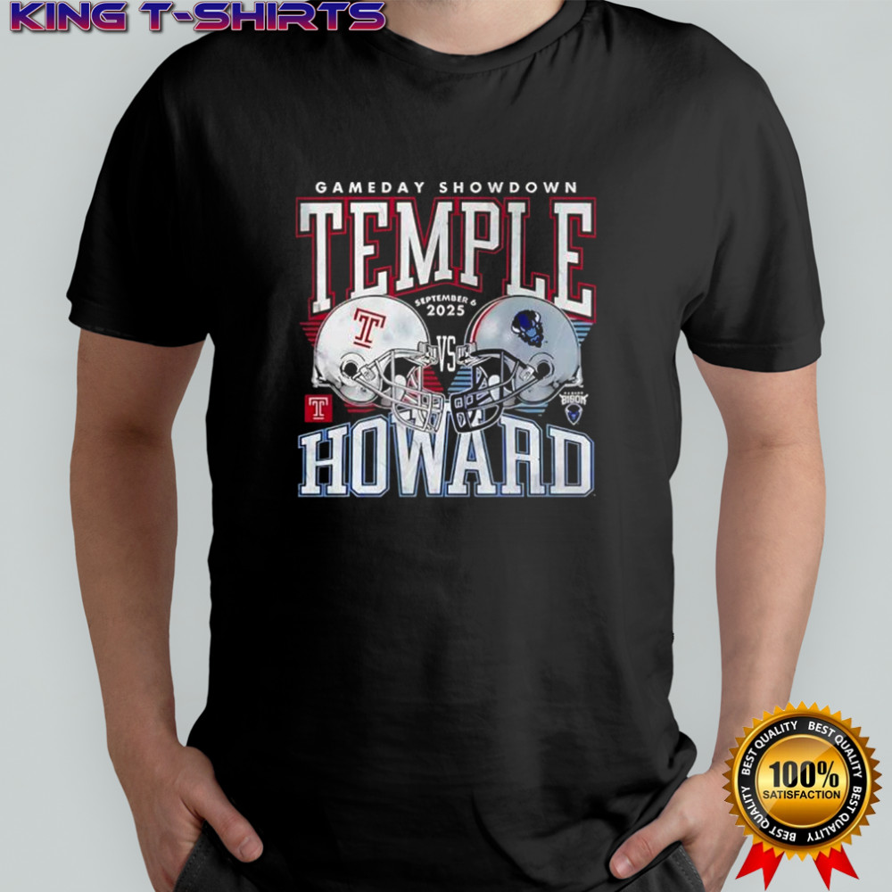 Gameday Showdown Temple Owls Howard Bison football 2025 shirt