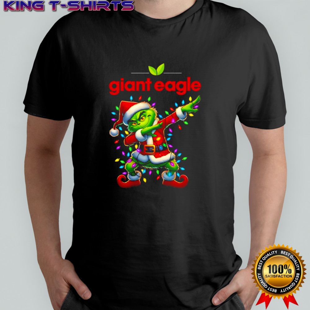 Giant Eagle x Grinch Lights Dabbing Christmas shirt