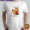 Girl and reindeer merry Christmas shirt