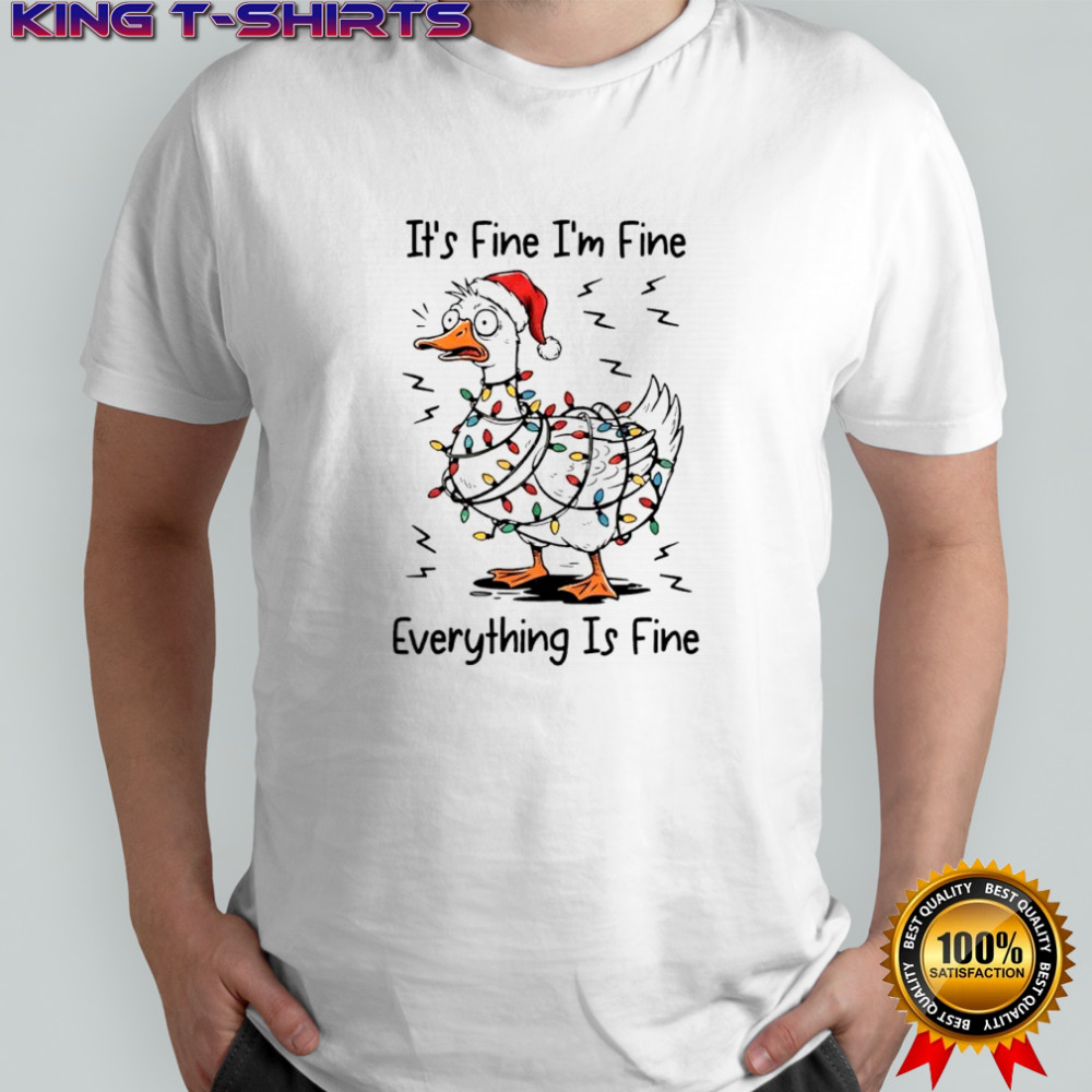 Goose Xmas Christmas Lights It’s Fine I’m Fine Everything Is Fine shirt