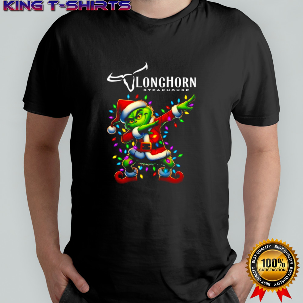 Grinch Lights Dabbing Christmas x Longhorn Steakhouse Shirt
