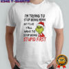Grinch Santa i’m trying to stop being mean but it’s like y’all have to stop being stupid first shirt