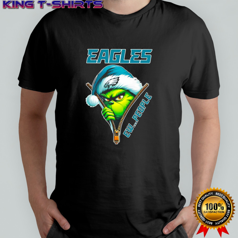 Grinch wearing Philadelphia Eagles hat ew people shirt
