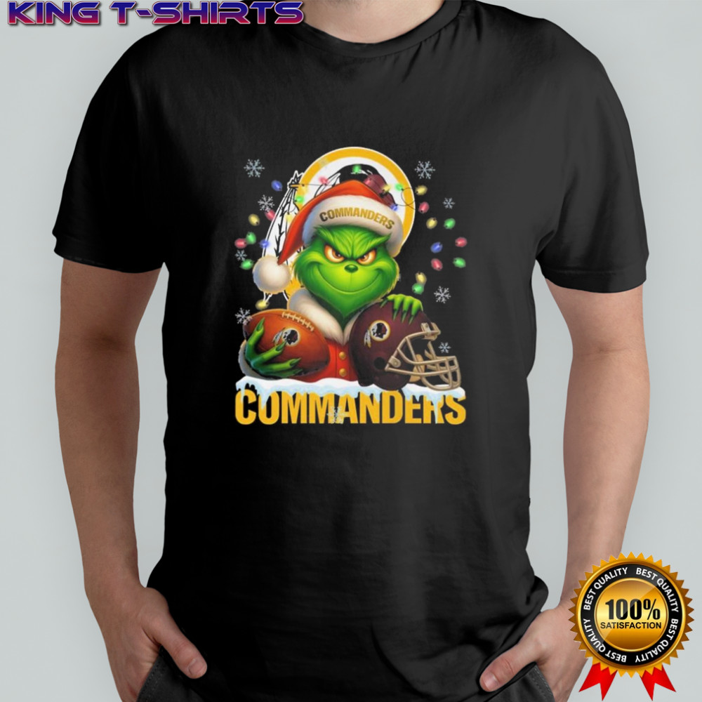 Grinch X Washington Commanders Ball And Helmet Merry Christmas Shirt