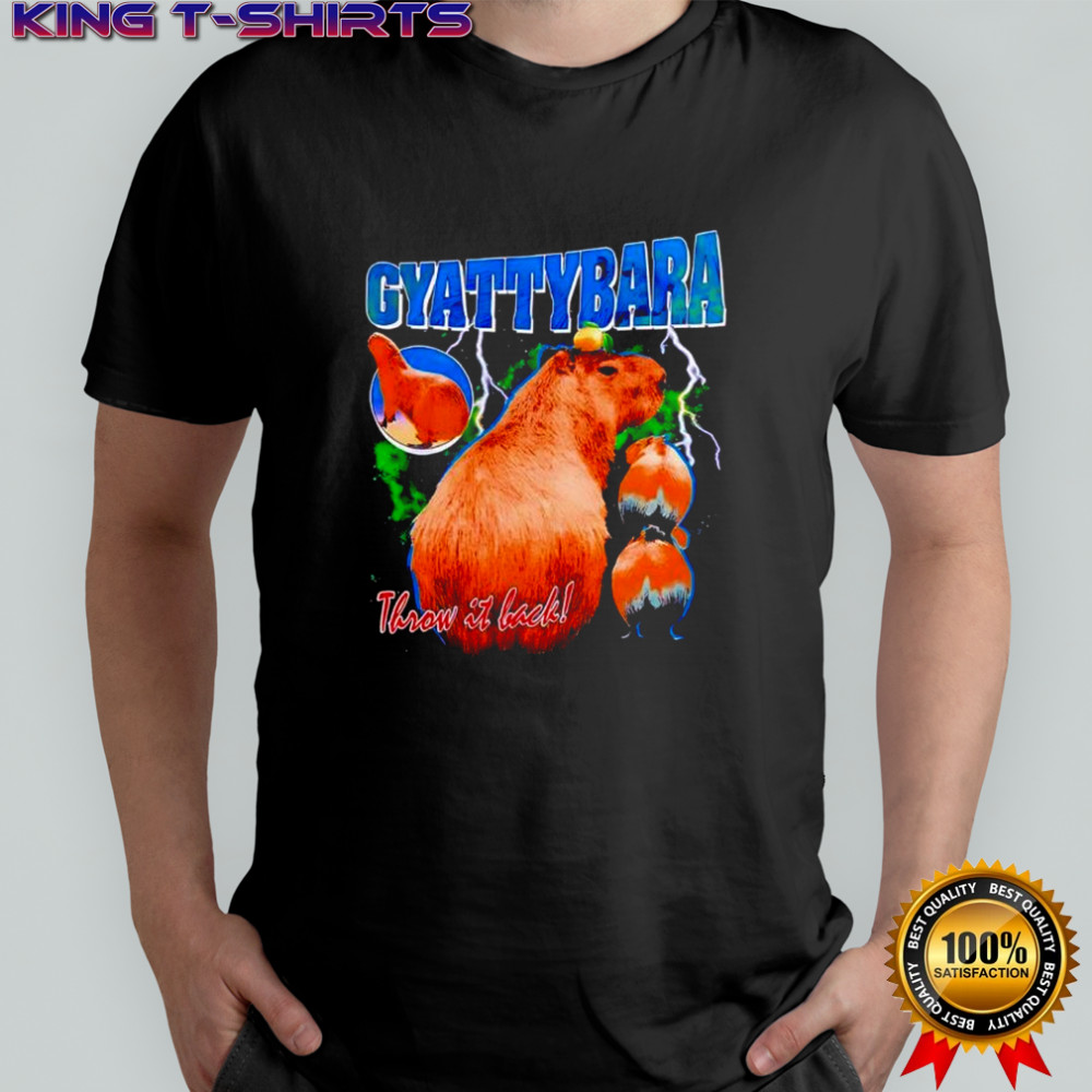 Gyattybara capybaras throw it back graphic shirt