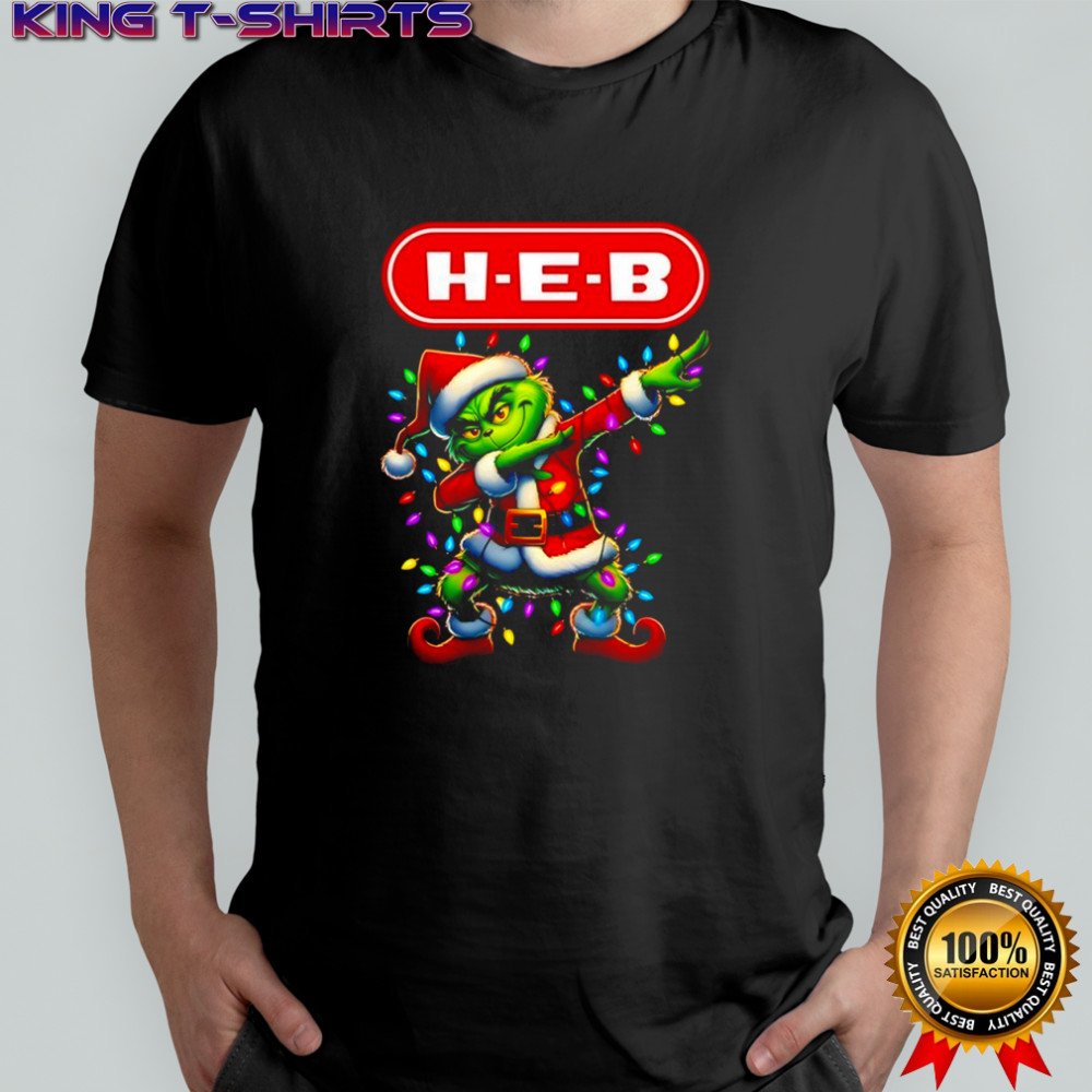 H-E-B x Grinch Lights Dabbing Christmas shirt