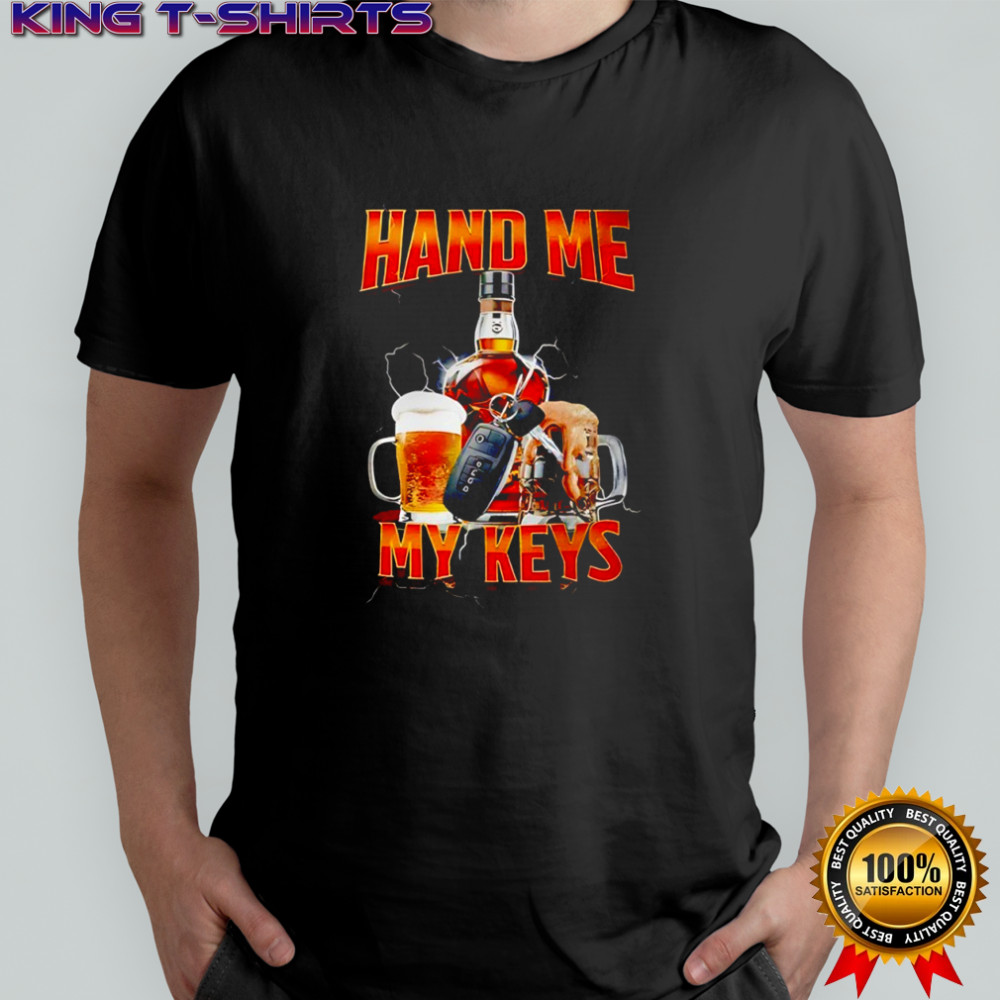 Hand me the keys beer lightning graphic shirt