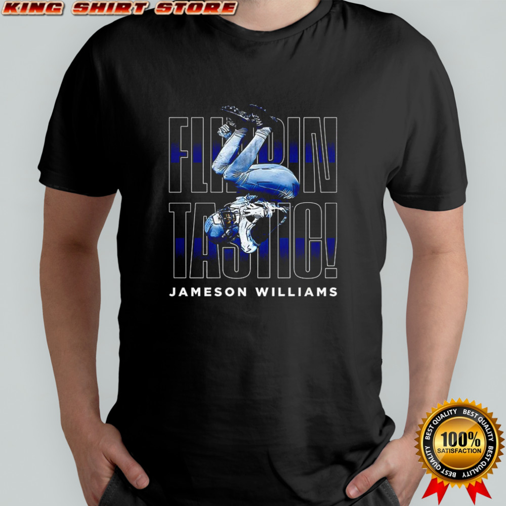 Jameson Williams Detroit Lions football Flippintastic graphic shirt
