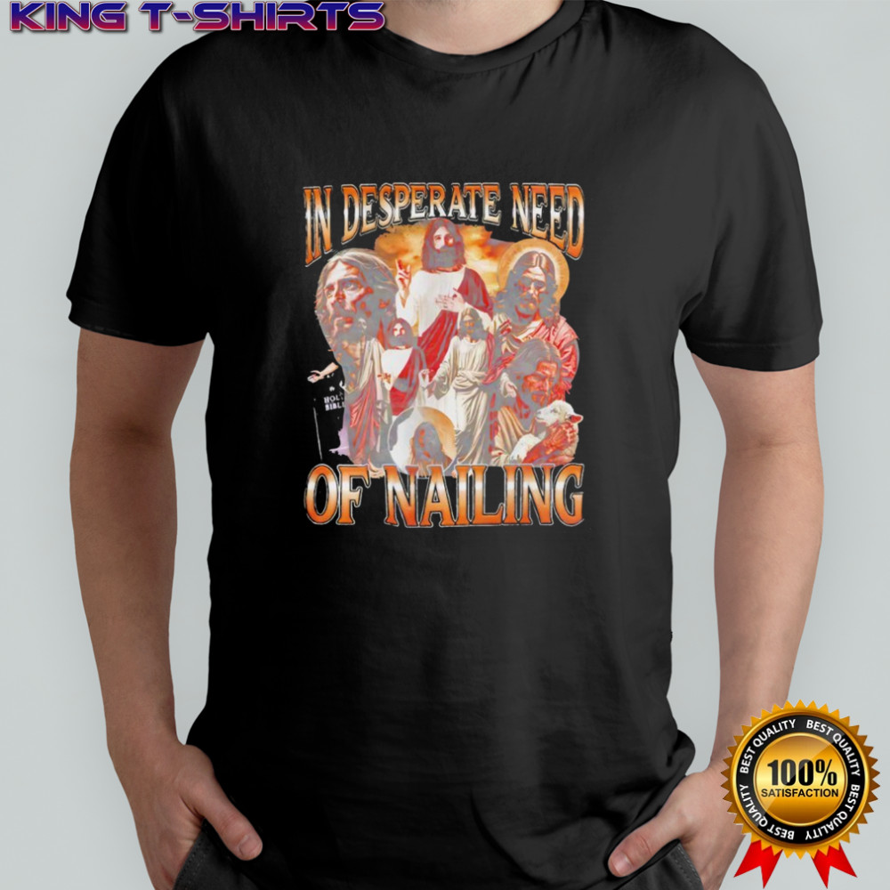 Jesus in desperate need of nailing shirt
