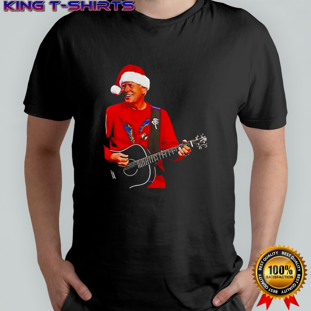 Jimmy Buffett playing guitar Merry Christmas shirt