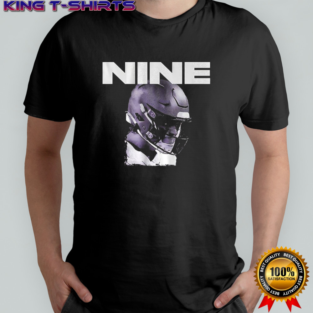 JJ McCarthy Minnesota Vikings football Nine big head shirt