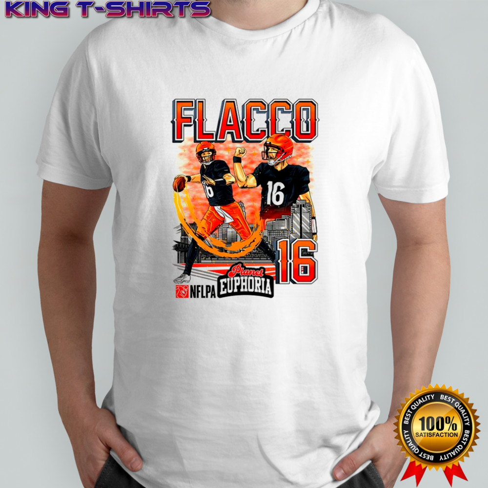 Joe Flacco Cincinnati Bengals football number 16 skyline cartoon shirt