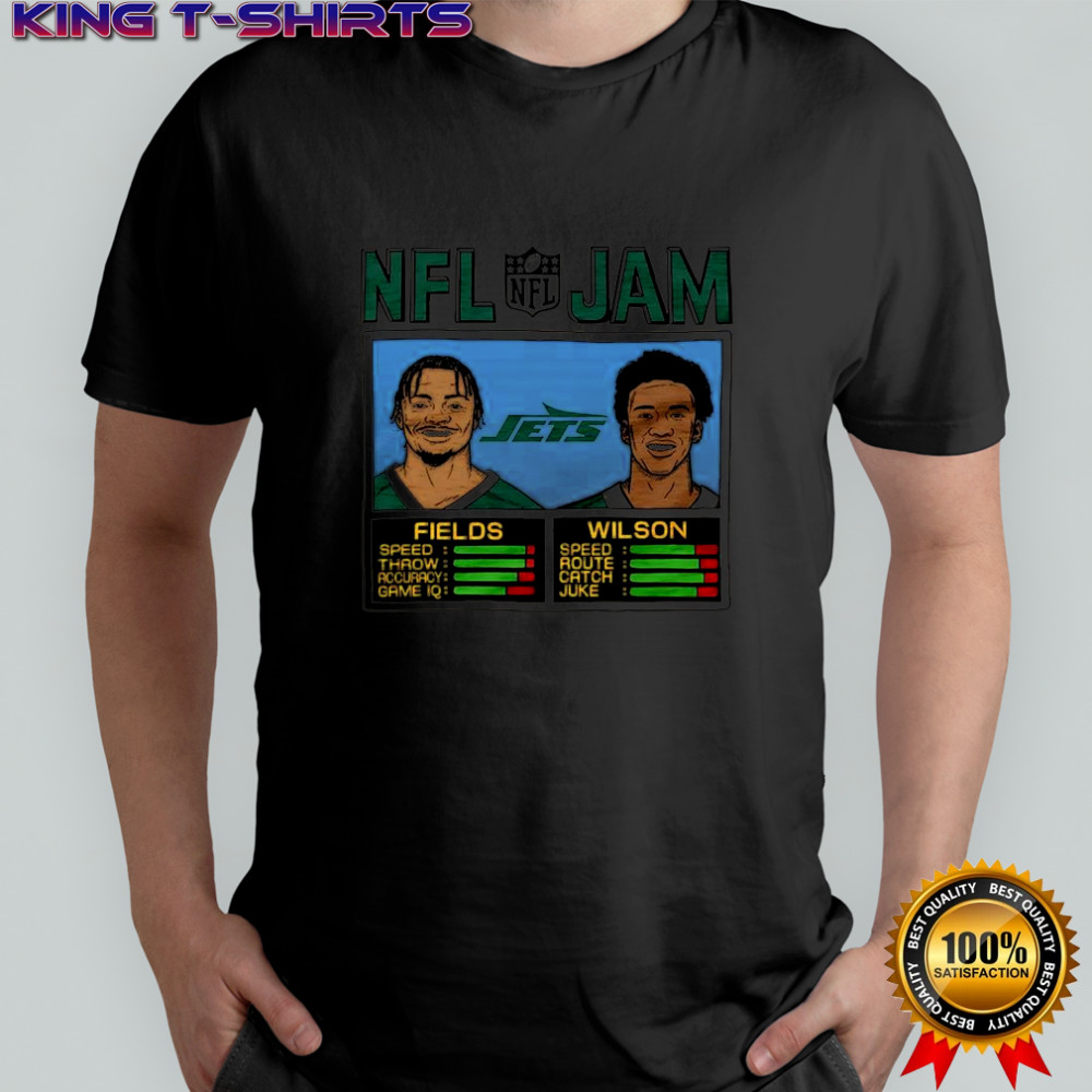 Justin Fields and Garrett Wilson New York Jets NFL Jam classic video game shirt