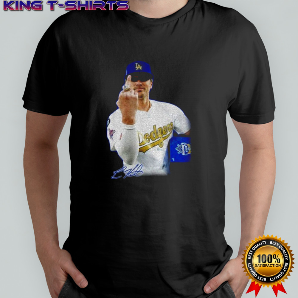 Kike Hernandez Middle Finger Meme signature Dodgers champion shirt