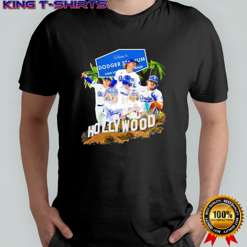 Kiké Hernandez welcome to Dodger Stadium Hollywood Los Angeles Baseball shirt