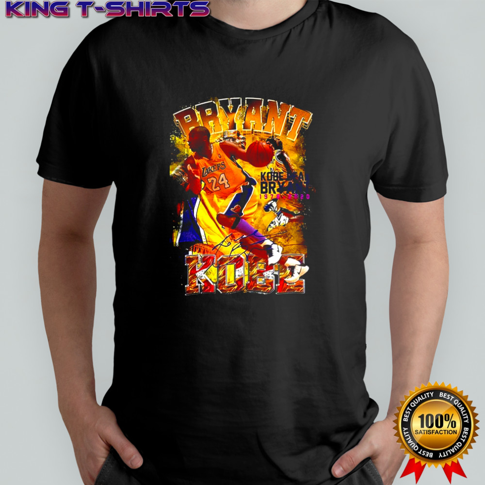 Kobe Bryant Los Angeles Lakers tribute 1978 2020 signature basketball fan shirt
