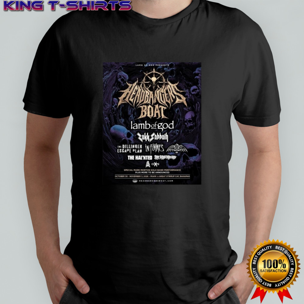 Lamb Of God Reveal 2026 Headbangers Boat Initial Shirt
