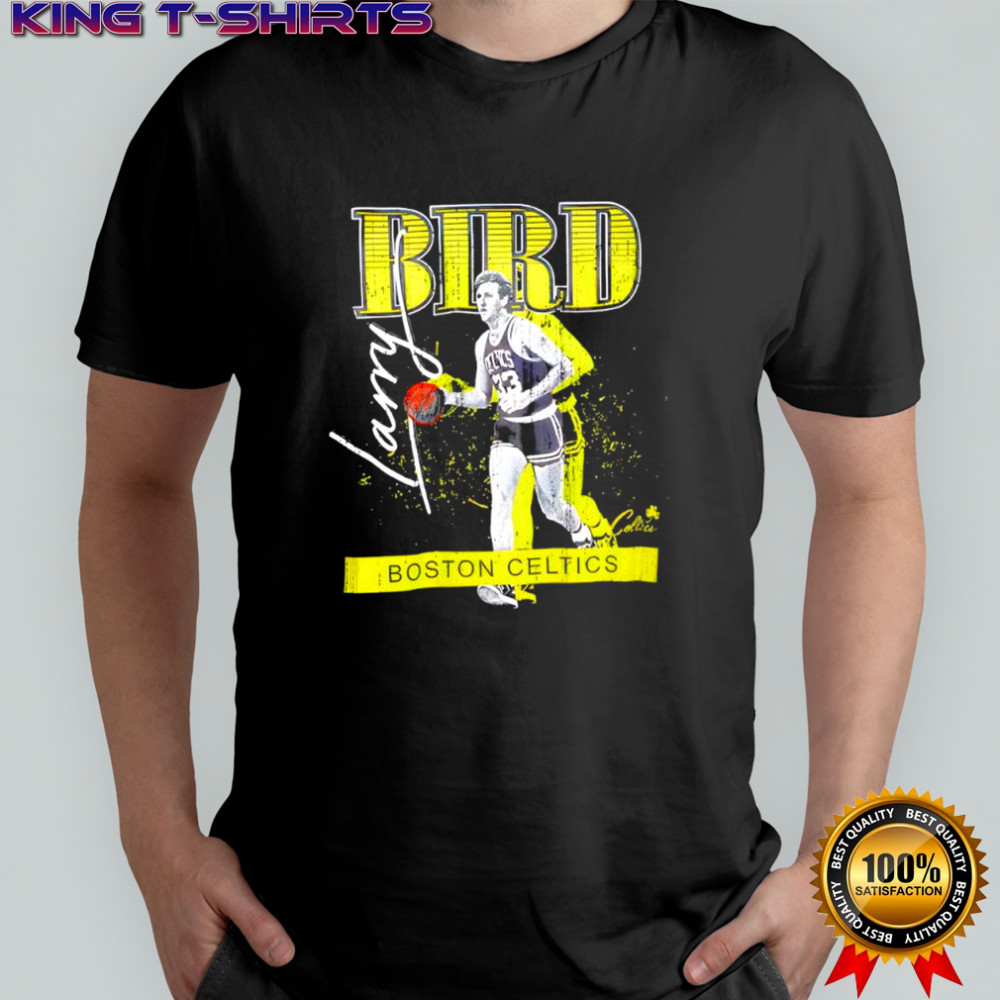 Larry Bird Boston Celtics Mitchell & Ness Neon Pop signature shirt