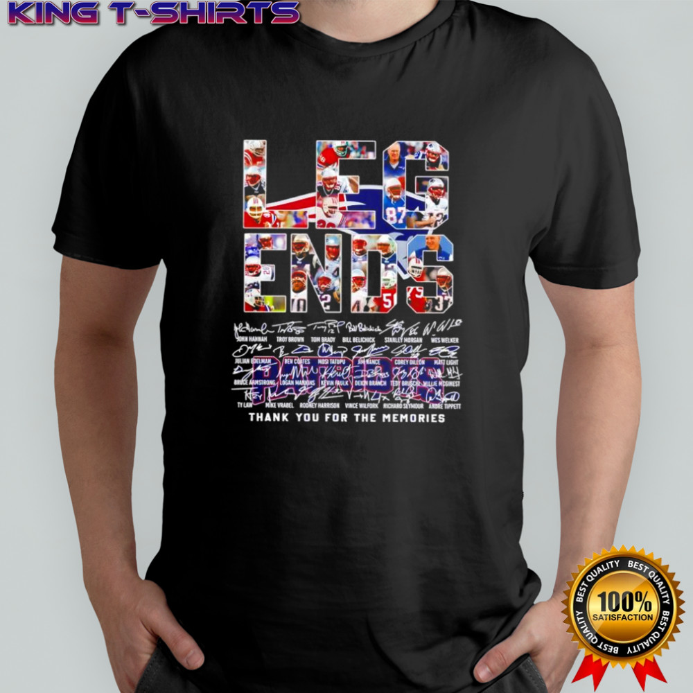 Legends New England Patriots signatures of 24 individuals players shirt