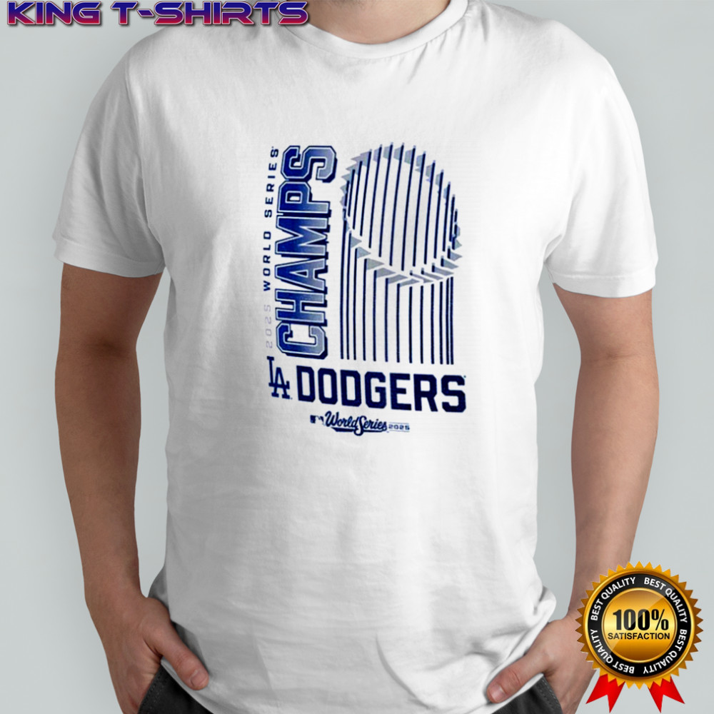 Los Angeles Dodgers 2025 World Series Champions Trophy shirt.