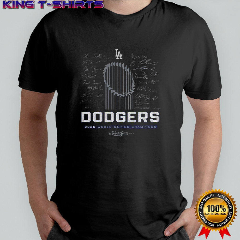 Los Angeles Dodgers 2025 World Series Champions Trophy vintage shirt