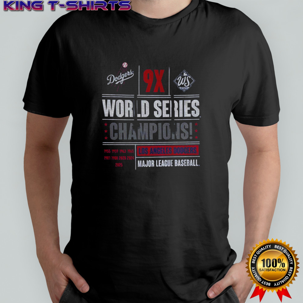 Los Angeles Dodgers Baseball 9X World Series Champions shirt