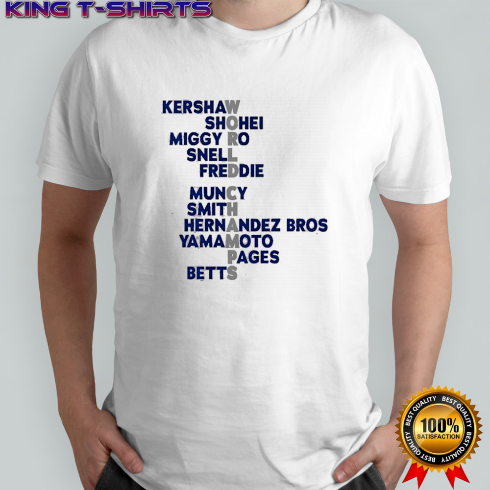 Los Angeles Dodgers baseball World Champs 2025 acrostic shirt