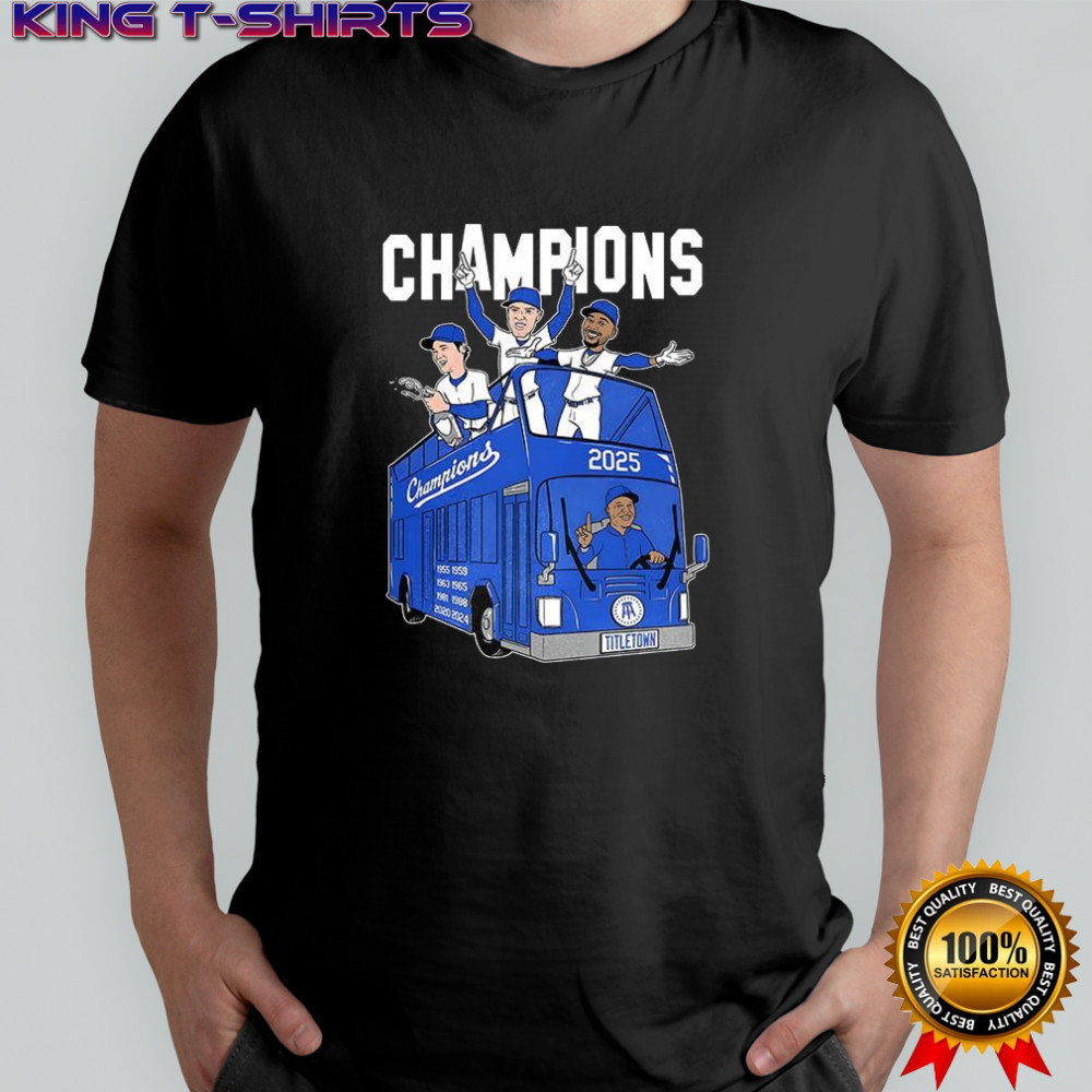 Los Angeles Dodgers caricature Titletown 2025 World Series Champions shirt