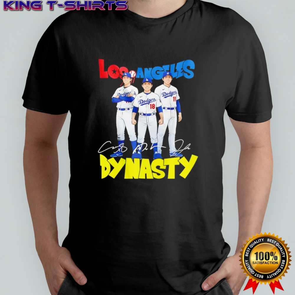Los Angeles Dodgers Dynasty players signatures shirt