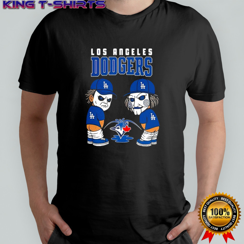 Los Angeles Dodgers peeing Toronto Blue Jays Halloween shirt