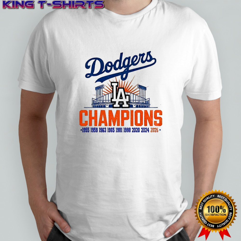 Los Angeles Dodgers Stadium Baseball MLB Champions 1955 2025 vintage shirt