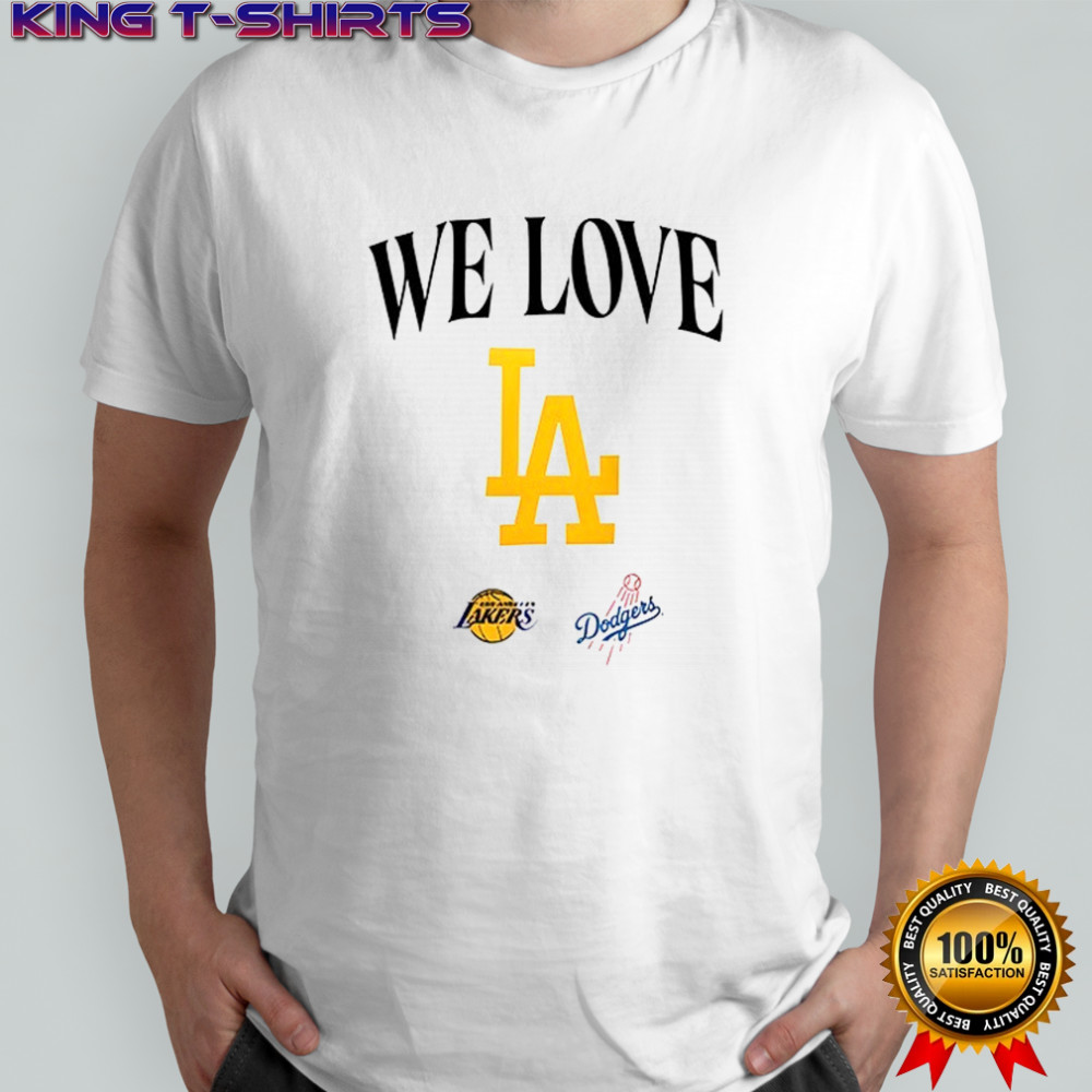 Los Angeles Lakers I Love Los Angeles Dodgers 2025 T-shirt