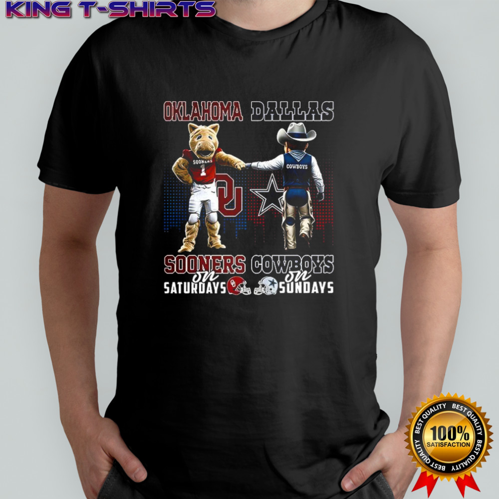 Mascot Oklahoma Sooners on saturdays and Dallas Cowboys and sundays shirt