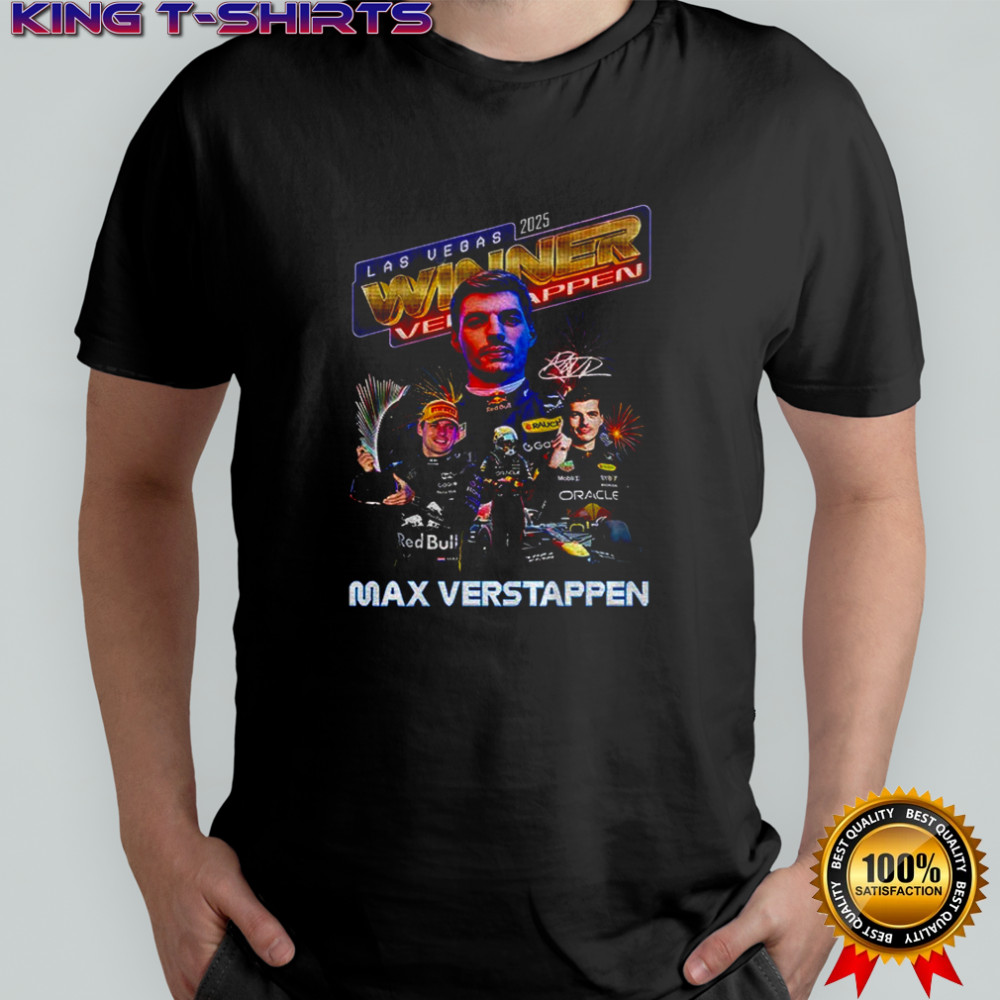 Max Verstappen Las Vegas Grand Prix 2025 Red Bull Racing signature graphic shirt
