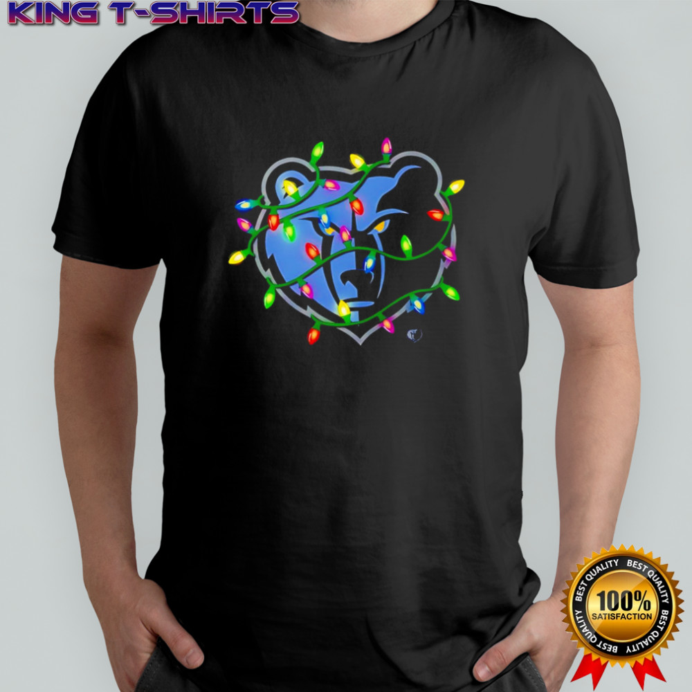 Memphis Grizzlies Logo Lights Merry Christmas shirt