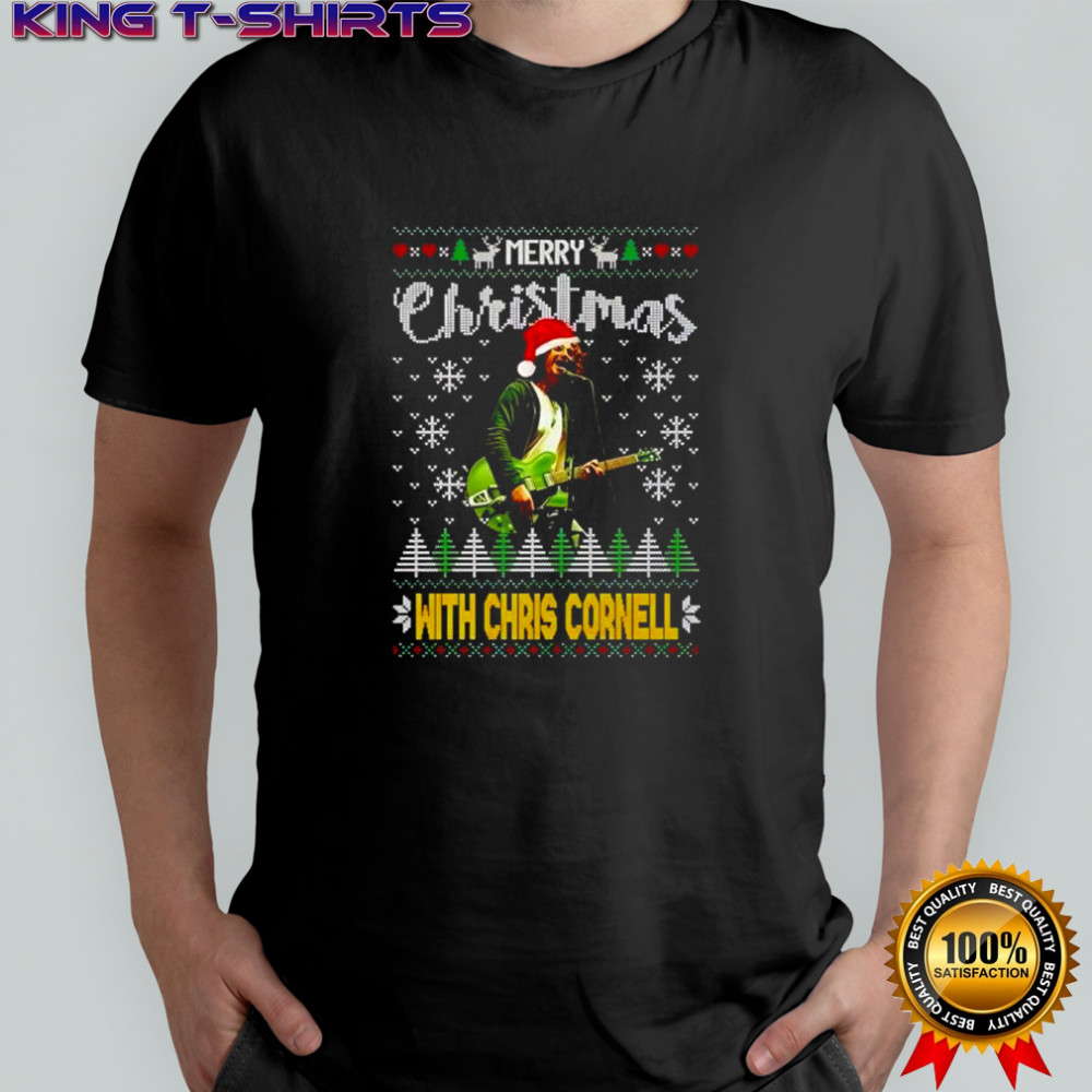 Merry Christmas With Chris Cornell musician shirt