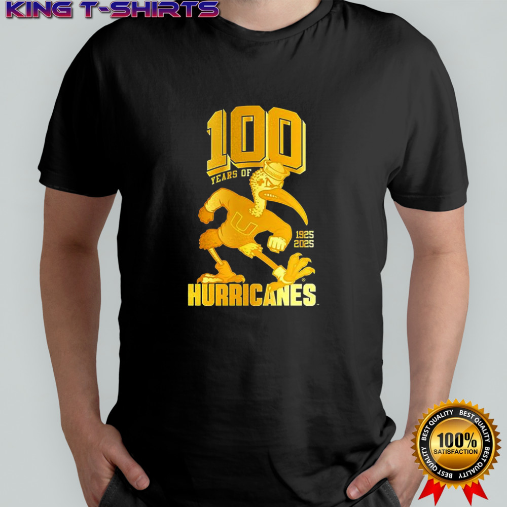Miami Hurricanes 100 year of shirt