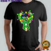 Milwaukee Bucks Logo Lights Merry Christmas shirt