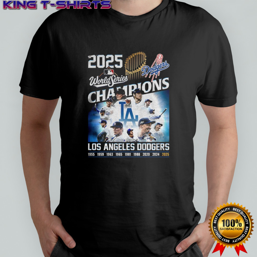 MLB Los Angeles Dodgers 1955 2025 World Series Champion Baseball Los Angeles fan gift shirt